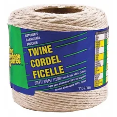 Cotton Twine, 1/16 in x 370 ft, Spool, Spliceable, Uncoated