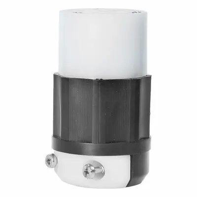LEVITON Locking Connector: Non-NEMA, Black/White, 120/208V AC, 30 A Current Rating - General Purpose Connectors
