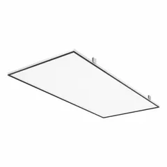 Flat panel LED light fixture, 2 ft by 4 ft, delivering 4,000 lumens at 4000K color temperature with 80 CRI. Operates on 120 to 277V AC, consumes 35.2 W, and has a height of 2 5/8 in. Suitable for general ambient lighting in commercial and institutional spaces.