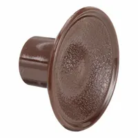 PRIME-LINE Closet Door Pull Knob: Brown, Thermoplastic, Unfinished, 1 in Projection, 1 PR (MPN N 6871)