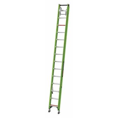 LITTLE GIANT 28 ft Cable Grab Non-Conductive Fiberglass Extension Ladder - Cable Grab Non-Conductive Fiberglass Extension Ladders
