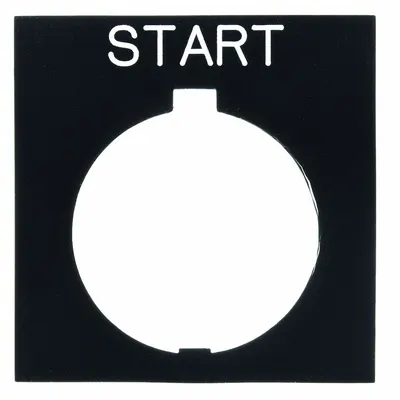 EATON Legend Plate: 30 mm Panel Mounting Size, Rectangular - Push-Button Rings & Plates