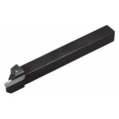 Indexable toolholder for external grooving, parting, and turning operations on lathes and CNC machines. Accepts 24 mm inserts. Used in general metalworking for producing grooves and cut-offs.