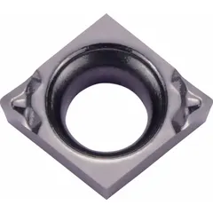 This diamond indexable turning insert is designed for precision finishing of non-ferrous materials. It is used in turning, facing, and profiling operations to achieve high surface quality.