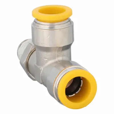 PARKER Nickel-Plated Brass Tube Fitting Tee - Nickel-Plated Brass Tube Fittings