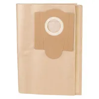 This 1-ply paper vacuum bag is designed for dry debris collection in Fein shop vacuums. It is a standard replacement consumable for capturing dust and dirt during construction, woodworking, or general maintenance tasks