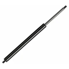 Gas spring with 27 lbf force and 24 11/16 in extended length. Rod thread size is M6x1.0. End fittings are not included. Used for controlled lifting and damping in enclosures, machine guards, and access panels.
