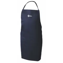 This welding bib apron is made from 9 oz black cotton and measures 35 inches in length by 27 inches in width. It features tie closures and provides basic protection against sparks, spatter, and minor heat during welding operations.