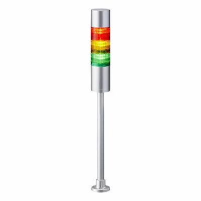 PATLITE Tower Light Assembly: 3 Tier, Sounder Tier Included, IP54, Amber/Green/Red - Three-Tier Tower Light Assemblies