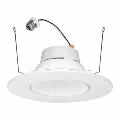 MAXLITE Downlight Trim: 6 in Dia, 900 lm, 2700K/3000K/3500K/4000K/5000K, 10 W, 120V AC - Universal Trim Modules