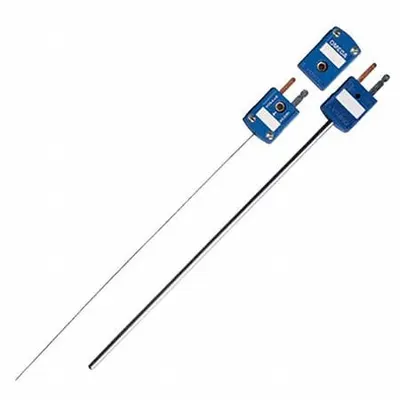 OMEGA KMQSS-062U-6 Type K Thermocouple Probe, 6 in, Clip Connection, for Air - Thermocouples for Liquid & Gas Applications