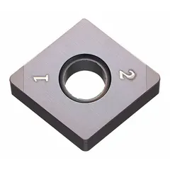 Diamond indexable turning insert for precision machining of non-ferrous materials, composites, and plastics. Used in turning, boring, and facing operations to achieve high surface finish and extended tool life.