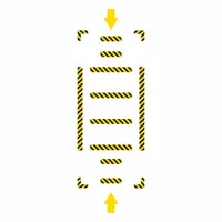 Floor Marking Tape Kit: Arrow, Striped, Yellow, No Legend, 24 in x 48 in, 27 mil Tape Thick (MPN WFK36YL)