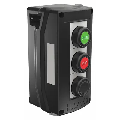 HUBBELL KILLARK Control Station: 1 Gang, (3) Push Buttons, 3NO/3NC, No Legend, 0 Pilot Lights - Push-Button Control Stations