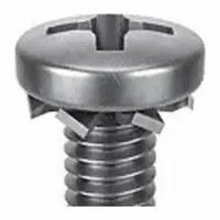 SEMS Screw: External Tooth, M2.5x0.45 Thread Size, 8 mm Lg, Stainless Steel, Passivated, Pan, 25 PK (MPN 1-MPE-2.5-8)