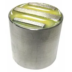 Cylindrical ceramic magnet with 1 1/4 in outside diameter and 3-pole configuration. Provides a maximum pull force of 35.2 lbf. Suitable for industrial holding, lifting, and separation tasks such as fixturing, material handling, and magnetic sweeping.