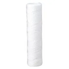 String wound water filter cartridge made of fibrous polypropylene. Rated for 10 gpm flow. Used for sediment filtration in industrial water systems, process water, cooling towers, and general plant water supply.