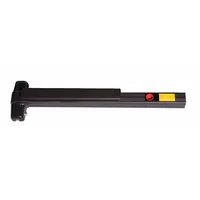 This surface vertical rod push bar is constructed with a bronze finish and features a touchbar actuator. It is designed for doors up to 3 ft wide, providing egress operation in commercial and industrial settings. The exit device ensures safe door release during emergencies