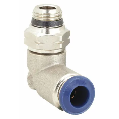 AIGNEP USA Nickel-Plated Brass Tube Fitting, 1/4-18 Thread, 5 PK - Nickel-Plated Brass Tube Fittings