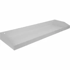 This steel tray organizes tools and parts inside truck boxes. It fits standard truck box compartments, keeping items separated and accessible. Measures 47 inches in length and 4 inches in overall height with a white finish.