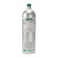 Disposable calibration gas cylinder containing ammonia at 85 ppm in a background of air, with +/-5% accuracy. Designed for use with all OEM portable gas detectors to verify and adjust sensor readings in industrial safety applications. Cylinder capacity is 74 L