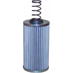 Cartridge hydraulic filter with cellulose media, 1 1/4 in inside diameter, and integral bypass valve. Designed for hydraulic fluid systems to remove contaminants. Compatible with MP Filtri vehicles.