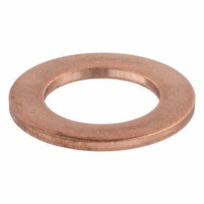 OEM Sealing Washer: M12.5 Screw Sz, Copper, Copper Seal, 12.5 mm Inside Dia - Single-Piece Sealing Washers