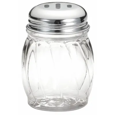 TABLECRAFT PRODUCTS Swirl Shaker: 6 oz Capacity, Glass, Clear, 3 1/2 in Overall Ht - Swirl Shakers
