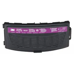 NIOSH-rated HEPA particulate filter for 3M Versaflo TR-600 Series PAPR systems. Magenta color, 5 filters per pack. Used in industrial environments to filter airborne particles.