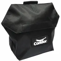 CONDOR Respirator Storage Bag: Bag, Polyester, Black, Belt Loop, 9 in Lg