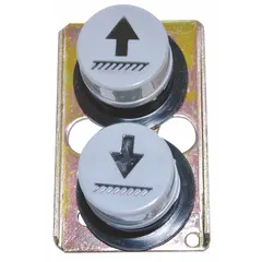 Pendant button assembly for Lodestar electric chain hoists. Compatible with hoists rated for 4,000 lb load capacity. Provides control interface for raising, lowering, and stopping the hoist in industrial lifting and material handling applications.
