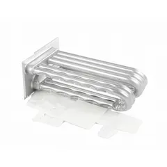 This heat exchanger is a replacement component for HVACR heaters and heat exchangers. It facilitates heat transfer between air streams in commercial heating systems. Suitable for maintenance and repair applications.