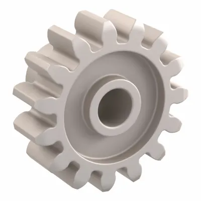 KHK GEARS Spur Gear: Module m 0.8, 15 Teeth, 3 mm Bore Dia, Duracon, 20° Pressure Angle - Metric Spur Gears with Standard Hub