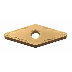 This diamond indexable turning insert is used for precision turning and finishing of non-ferrous materials such as aluminum, copper, and plastics. It is suited for high-speed machining applications requiring good wear resistance and surface finish.
