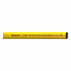 This bulk hose is designed for mine spray applications such as dust suppression and firefighting. It features a nitrile tube and synthetic rubber cover for resistance to abrasion and mining chemicals. Hose inside diameter is 1 1/2 in, length is 50 ft.