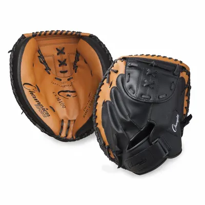 CHAMPION SPORTS Catcher's Mitt: Black/Brown - Baseball Gloves