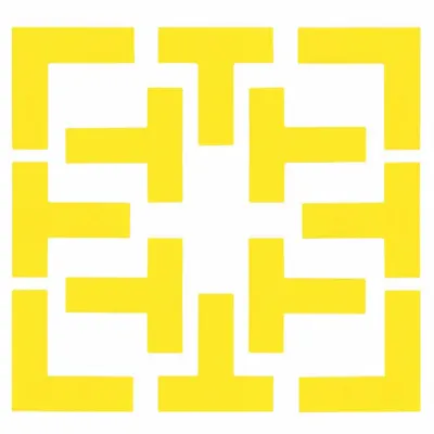 CHAMPION SPORTS Pickleball Court Marker: Yellow, Vinyl-Nylon, 10 in Wd, 14 in Lg - Pickleball Court Markers