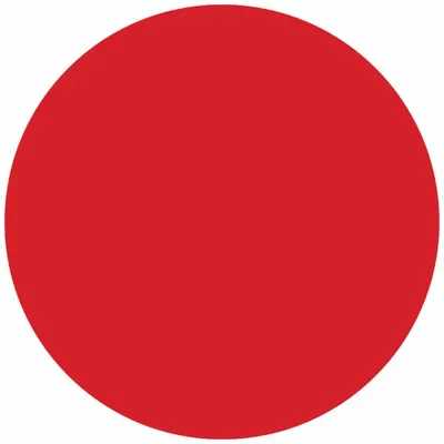 BRADY Inventory Label: 1 1/2 in Dia, Red, Circle, Paper, Indoor, No Text - Safety