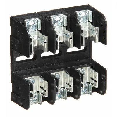 MERSEN Fuse Block: Open Block Design, 3 Pole, 250 V AC, Pressure Plate - Fuse Blocks for UL Class RK1 & RK5 Fuses