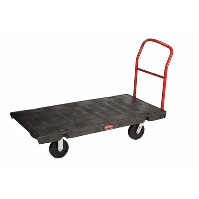 RUBBERMAID COMMERCIAL PRODUCTS Platform Truck: 2,500 lb, Black, Plastic - General Purpose Plastic-Deck Platform Trucks
