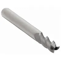 Carbide square end mill with 3 flutes, 1/8" mill diameter, 3/8" length of cut, and 1-1/2" overall length. Designed for precision milling of aluminum and non-ferrous materials. Suitable for slotting, profiling, and contouring operations in machining applications
