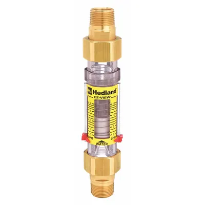 HEDLAND Mechanical Flowmeter: Flow Meter, Scale, Variable Area, Inline, Universal - Inline Flowmeters for Water