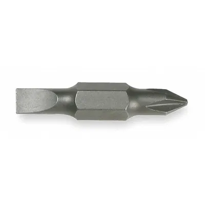 KLEIN TOOLS Double Ended Driver Bit: Imperial, Hand, #1 – Phillips Bit Size and Type Side 1 - Double-Ended Driver Bits