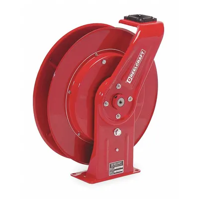 REELCRAFT Spring Return Hose Reel: 50 ft (3/8 in I.D.), 5,000 psi Max Op Pressure - Pressure-Washer Spring-Return Hose Reels