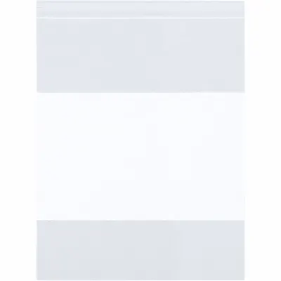 OEM Reclosable Bag: 2 mil Thick - White Block Reclosable Poly Bags