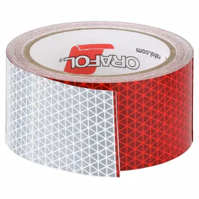 ORALITE Reflective Sticker: Construction/Emergency Vehicles/Trucks and Trailers, Red/White - Vehicle Reflective Tapes