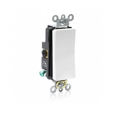 LEVITON Wall Switch: Rocker Switch, 3-Way, Maintained, White, 120/277V AC - Rocker Wall Switches