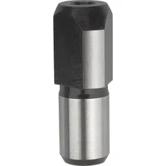 This extractable stepped diamond locating pin is made of tool steel with a shouldered design and an 18 mm shank outside diameter. It is used in jigs and fixtures for precise positioning and alignment of workpieces during machining or assembly operations.