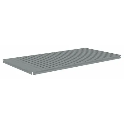 TENNSCO Shelf: 60 in x 36 in, 750 lb Load Capacity, Steel, 22 ga Decking, Gray - Ribbed Steel Decking Shelf Kits for Boltless Shelving