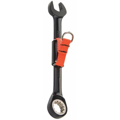 PROTO Combination Wrench: Alloy Steel, Black Chrome, 3/4 in Head Size, 9 3/4 in Overall Lg - SAE Spline Tether-Ready Ratcheting Combination Wrenches